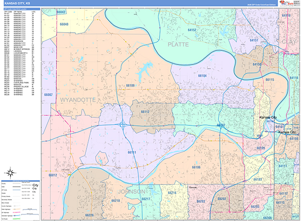 Kansas City Wall Map